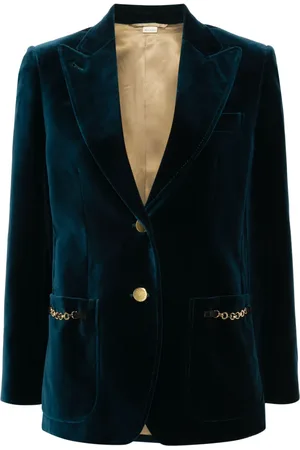 Gucci Single-breasted velour blazer