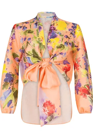 Silvia Tcherassi Floral linen blouse