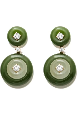 Fernando Jorge 18kt yellow jade and diamond drop earrings