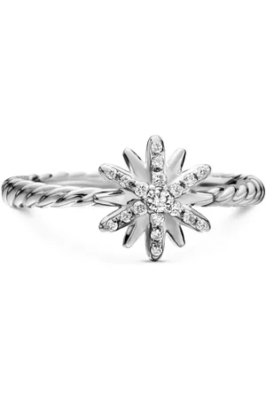 David Yurman Sterling Petite Starburst diamond ring (10mm)