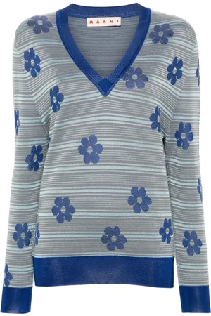 Marni Floral striped sweater