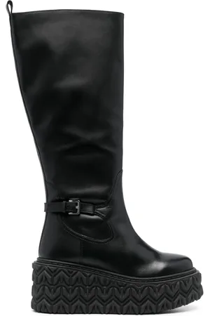 Patrizia Pepe 80mm logo-embossed sole boots