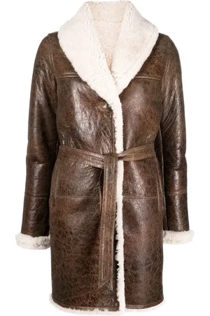YVES SALOMON Single-breasted shearling coat