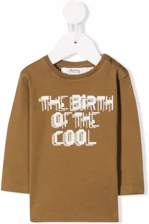 BONPOINT Slogan-print cotton long-sleeve top