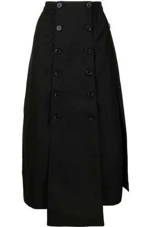 Rokh Button detail panelled skirt