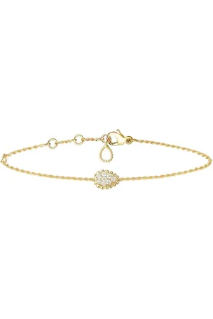 Boucheron 18kt yellow Serpent Boh??me diamond XS motif bracelet
