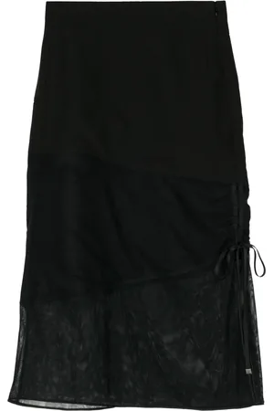 SHIATZY CHEN Panelled wool midi skirt