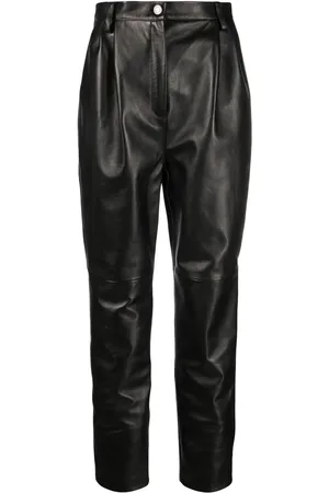 MAGDA BUTRYM High-waisted tapered leather trousers