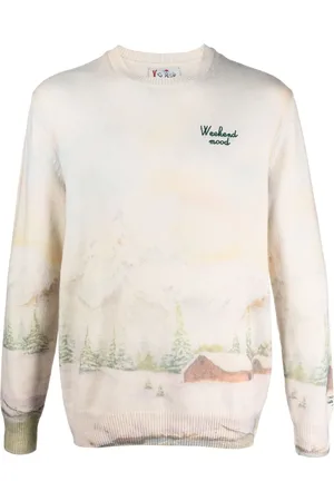 MC2 SAINT BARTH Heron Woodland-pattern fine-knit jumper