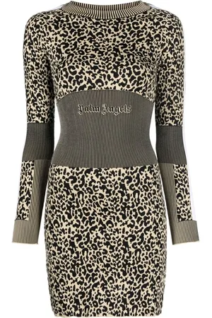 Palm Angels Long-sleeve knitted dress