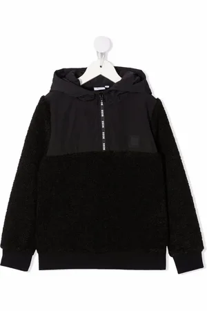 HUGO BOSS Shearling-effect hoodie