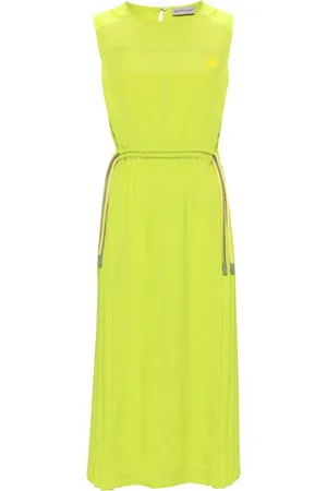Moncler Logo-appliqu?? pleated midi dress