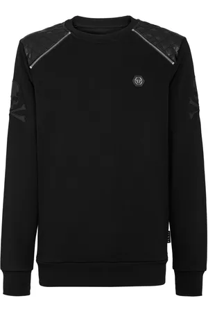 Philipp Plein Logo-appliqué panelled sweatshirt