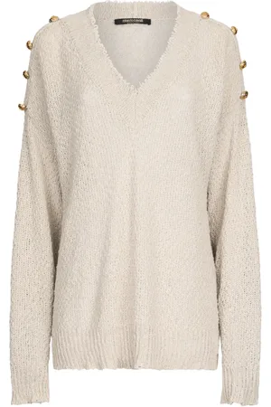 Roberto Cavalli Button-detail knitted sweater