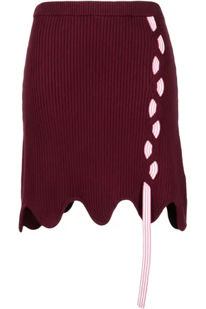 PH5 Sofia layered ribbed-knit miniskirt