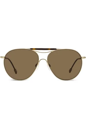 Ermenegildo Zegna Metal-frame pilot sunglasses