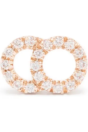 COURBET 18kt recycled rose gold Celeste small laboratory-grown diamond pav?? mono stud earring