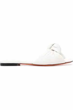 santoni Square-toe leather sandals