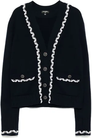 CHANEL 2000s braid embellishment cardigan