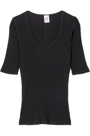 RE/DONE Scoop-neck cotton top