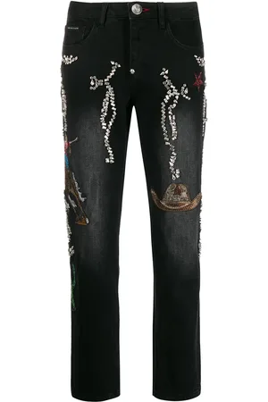 Philipp Plein Cowboy boyfriend-fit jeans
