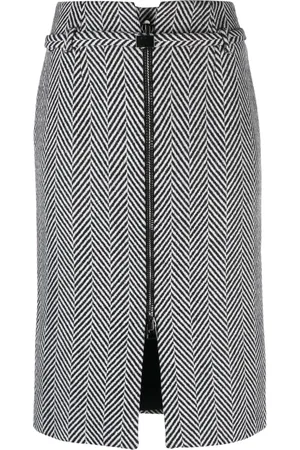 Tom Ford Chevron-pattern midi pencil skirt