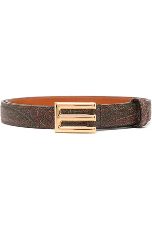 Etro Paisley-print logo-buckle belt