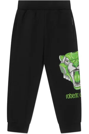Roberto Cavalli Logo-print cotton track pants