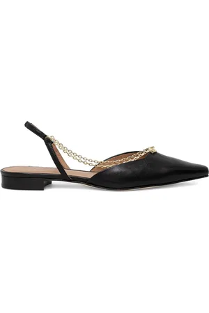 HUGO BOSS Charlize chain-embellished slingback flats