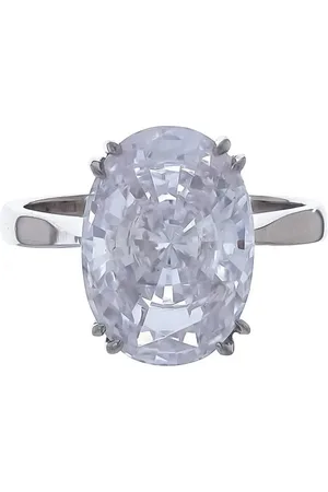 FANTASIA BY DESERIO 14kt gold vermeil oval solitaire ring