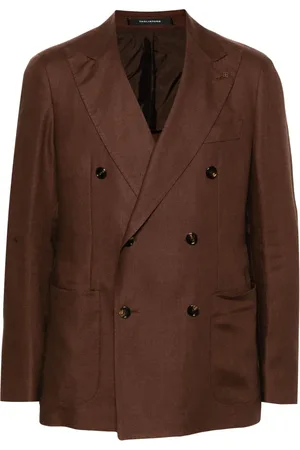 TAGLIATORE Double-breasted linen blazer