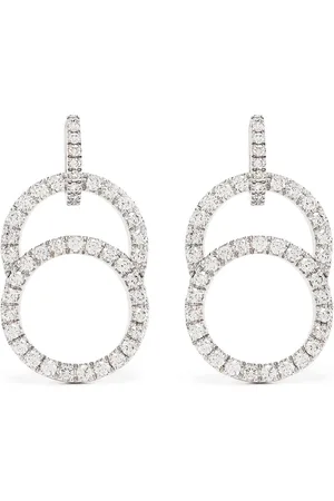 COURBET 18kt recycled white gold CELESTE laboratory-grown diamond pav?? set earrings