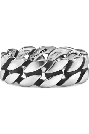 David Yurman Sterling Curb Chain band ring (8mm)