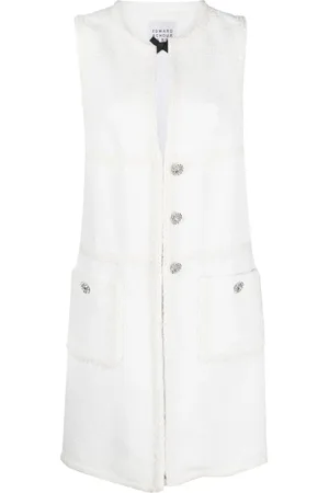 Edward Achour Paris Button-fastening tweed vest-dress