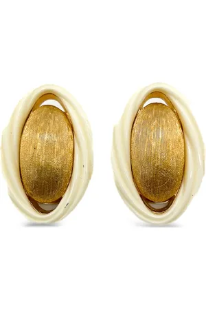 Dior 1980s textured twist clip-on earrings