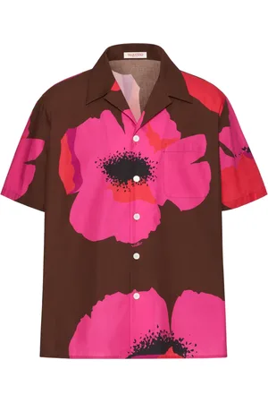 VALENTINO GARAVANI Flower Portrait-print bowling shirt