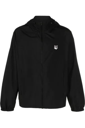 Maison Kitsuné Logo-patch zip-up jacket