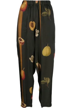 UMA WANG Fruit-print tapered trousers