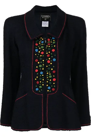 CHANEL 2010s polka dot detailing jacket
