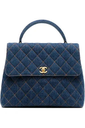 CHANEL 1997 medium diamond-quilted denim handbag