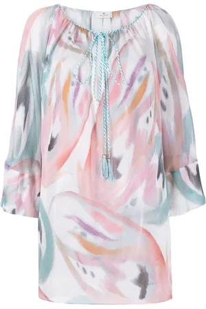 Etro Abstract-print boat neck blouse