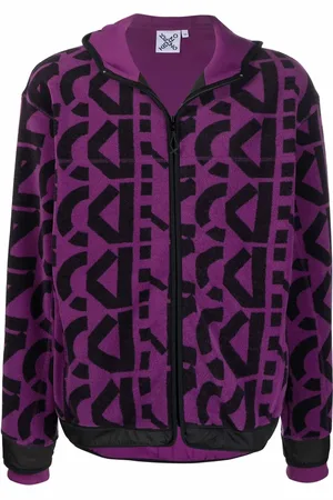 Kenzo Logo-print zipped fleece hoodie