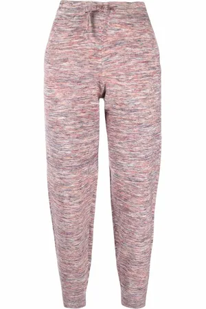Isabel Marant Space dye-print tapered-leg track pants
