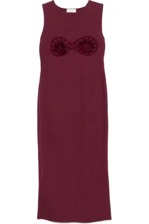 MAGDA BUTRYM Flower-appliqu?? midi dress