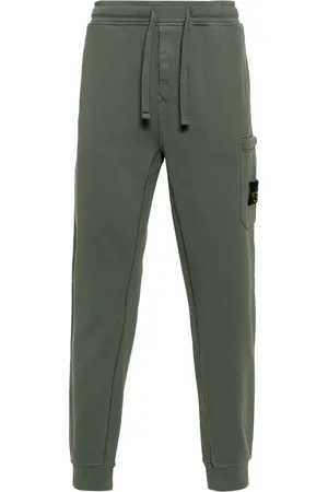 Stone Island Compass-patch cotton track pants