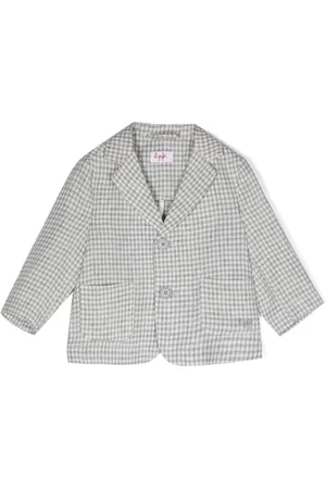 Il gufo Textured-finish cotton blazer