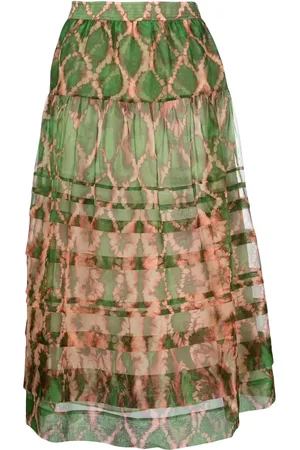 ULLA JOHNSON Dimitria tiered midi skirt