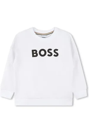 HUGO BOSS Contrasting logo print cotton sweatshirt