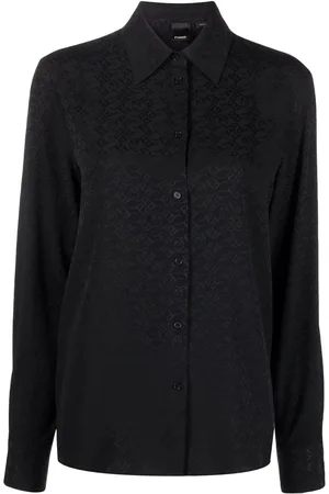 Pinko Monogram pattern button-up shirt