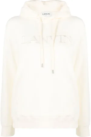 Lanvin Logo-embroidered fleece hoodie